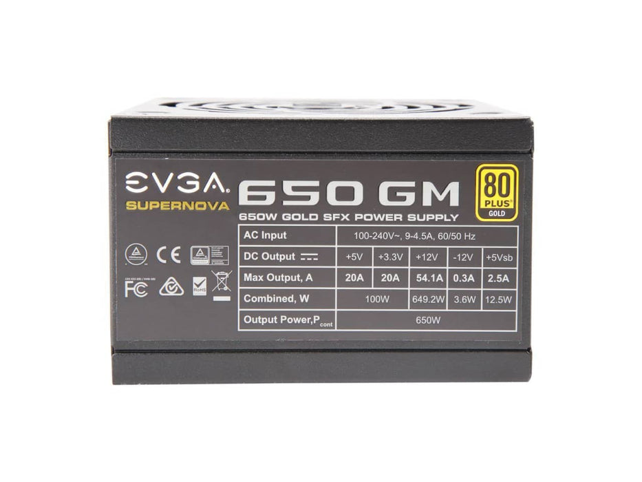 EVGA SuperNOVA 650GM SFX Power Supply (650W, 80 Plus Gold, Fully Modular) 123-GM-0650-Y1