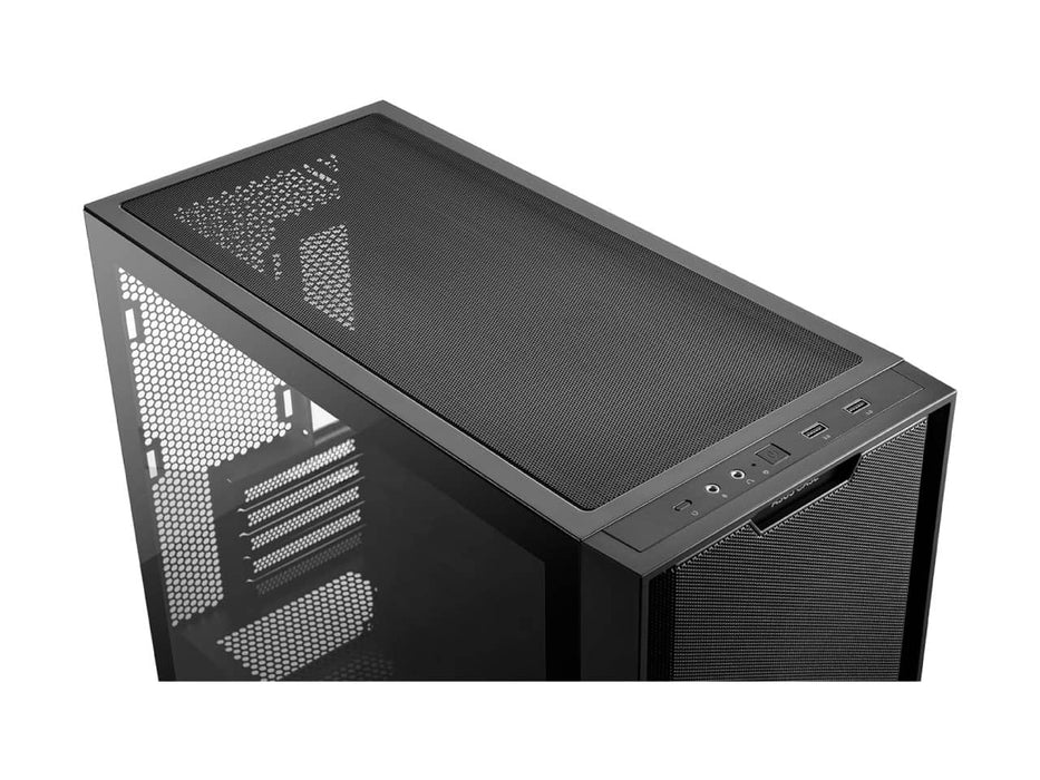 ASUS A21 Micro-ATX Black Edition Computer Case, 380mm Graphics Card Support, 360mm AIO Cooler Support (A21/BLK)