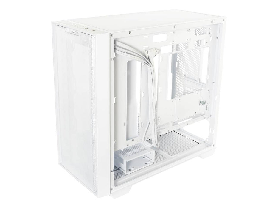 ASUS A21 Micro-ATX White Edition Computer Case, 380mm Graphics Card Support, 360mm AIO Cooler Support (A21/WHT)