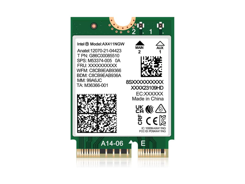 NICGIGA M.2 Wireless Card Intel AX411 NGW Wi-Fi 6E, Bluetooth 5.3