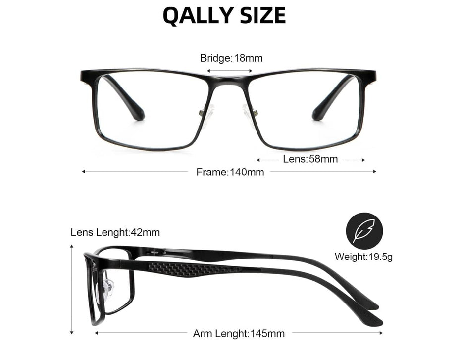 Qally Blue Light Filter Gaming Glasses (Unisex)