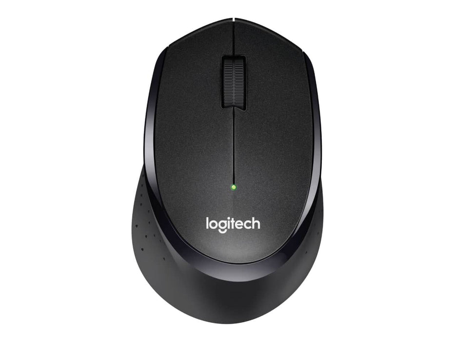 Logitech M330 Silent Plus Wireless Mouse, 2.4GHz USB Nano Receiver, 1000DPI Optical Tracking, Black