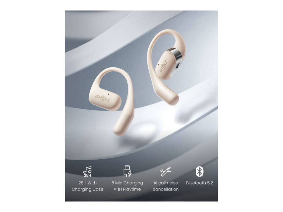 Shokz OpenFit Open-Ear True Wireless Headphones with Microphone