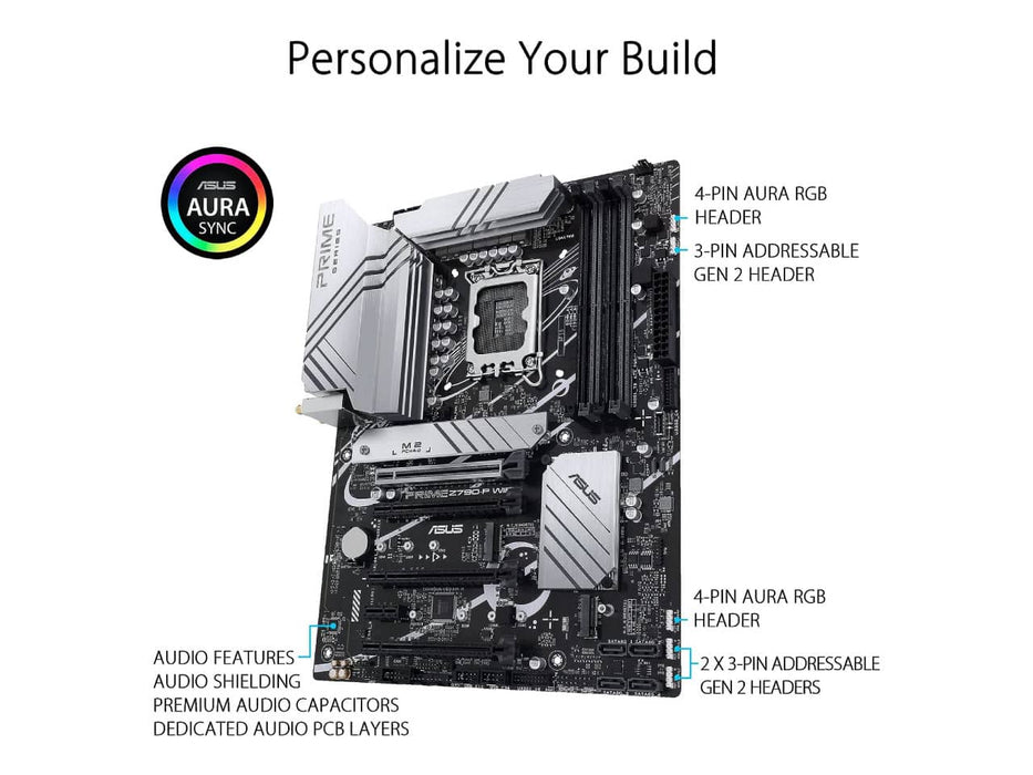 ASUS Prime Z790-P WiFi, Intel LGA 1700 (14th, 13th, and 12th Gen), DDR5, ATX Motherboard