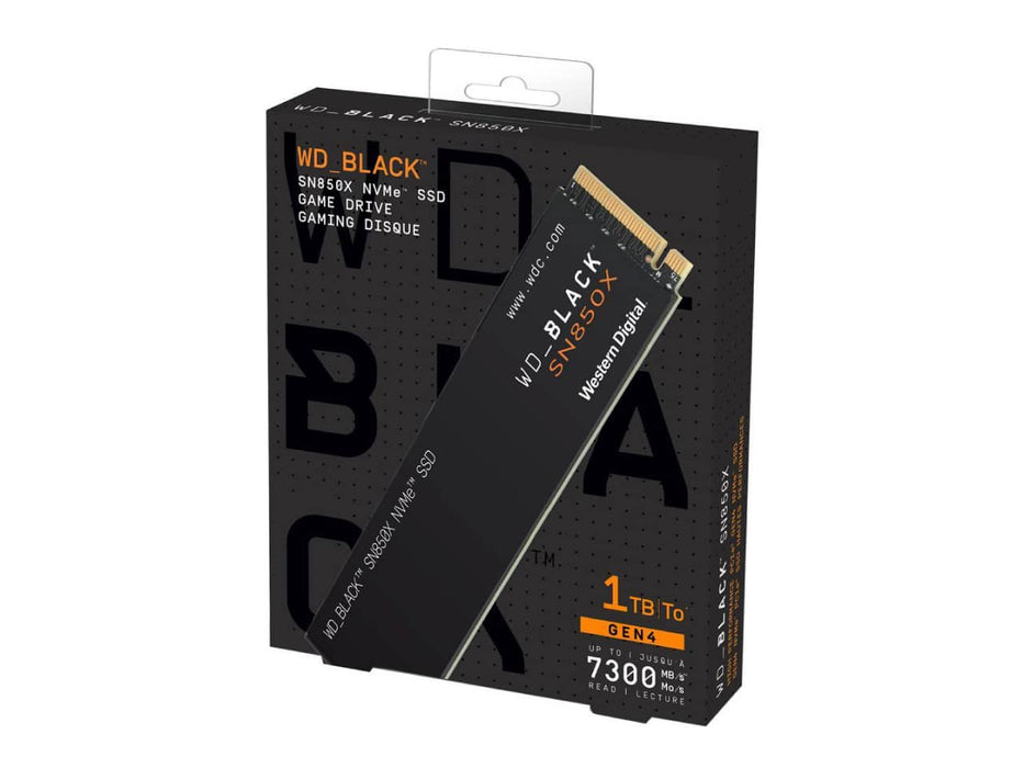 WD Black SN850X 1TB NVMe M.2 2280 PCIe 4.0 Solid State Drive (SSD) - WDS100T2X0E