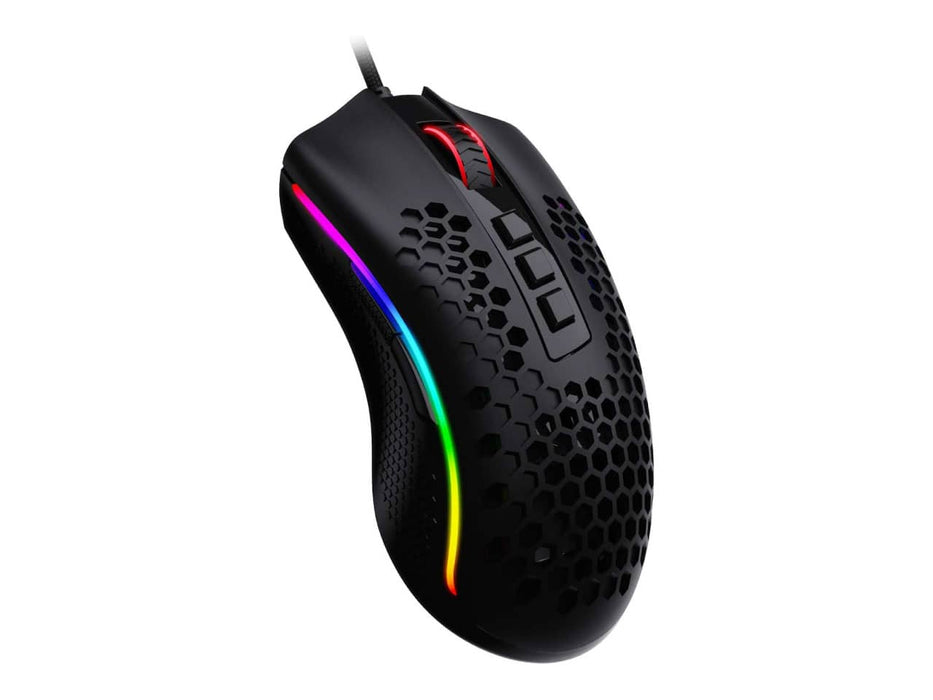 Redragon Storm M808 Wired RGB Gaming Mouse, Honeycomb Shell, Black