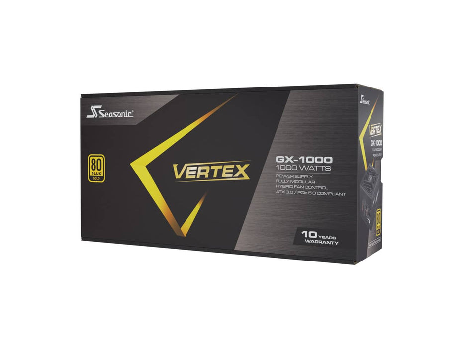Seasonic Vertex GX-1000 ATX 3.0 Power Supply (1000w, 80 Plus Gold, Fully Modular)