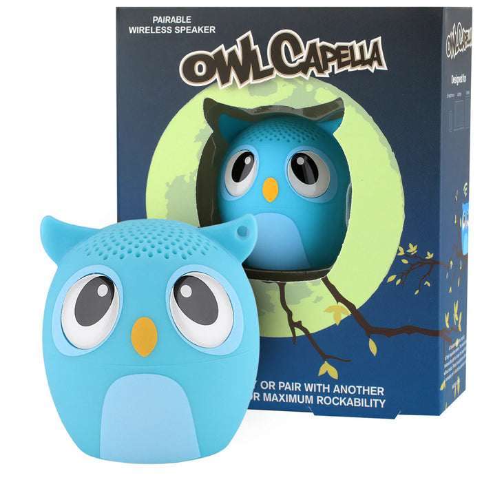 My Audio Pet Owl Blue - Owlcappela Ultra Mini Portable Bluetooth Speaker