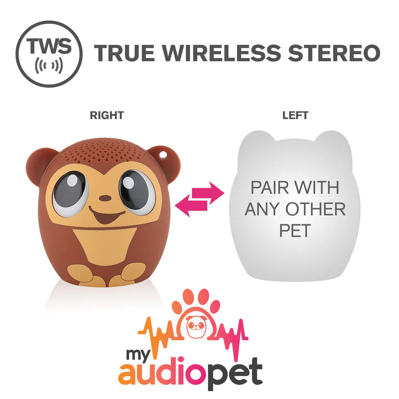 My Audio Pet Monkey - GoGo Bananas Ultra Mini Portable Bluetooth Speaker