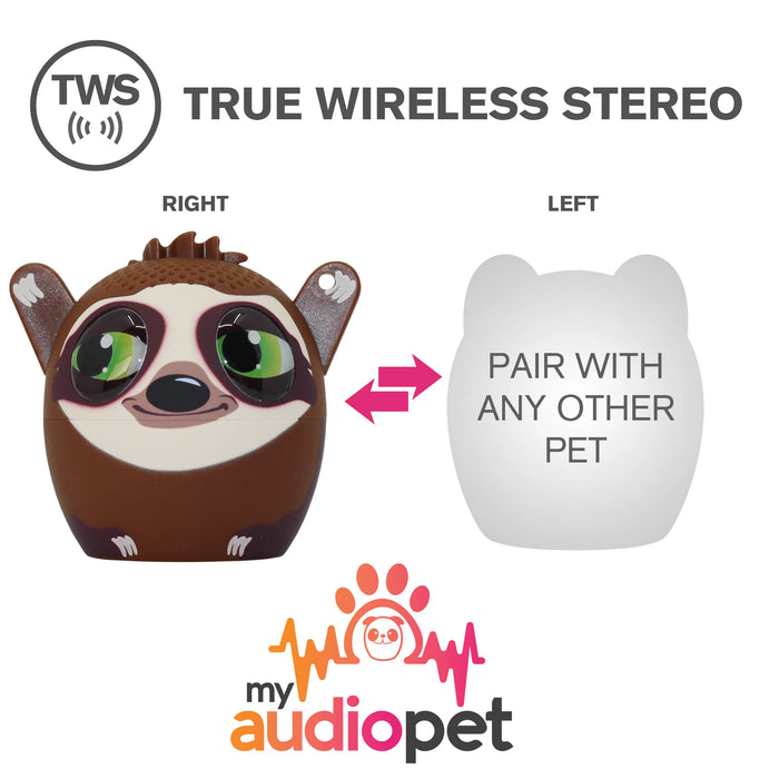 My Audio Pet Sloth - Slow Jam Ultra Mini Portable Bluetooth Speaker