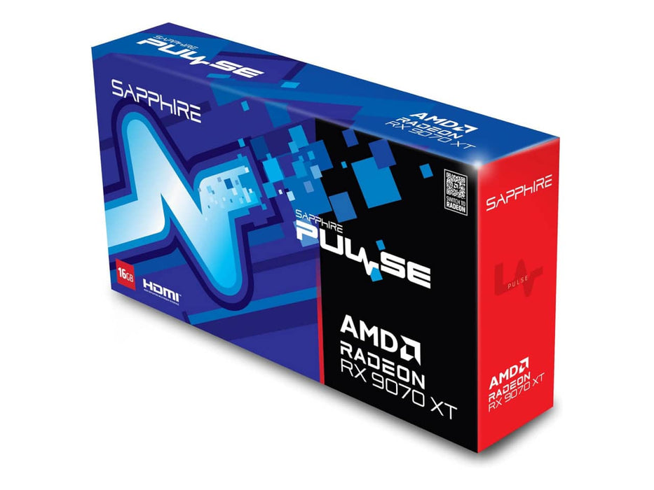 Sapphire Pulse AMD Radeon RX 9070XT Gaming Graphics Card, 16GB GDDR6 (11348-03-20G)