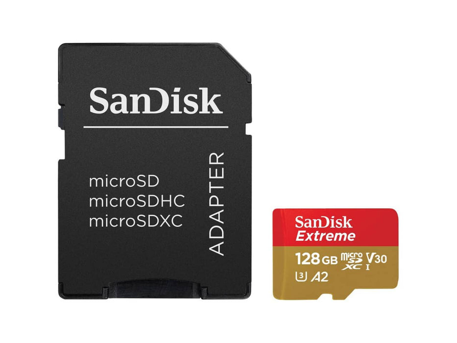 SanDisk 128GB Extreme MicroSDXC Flash Memory Card with Adapter