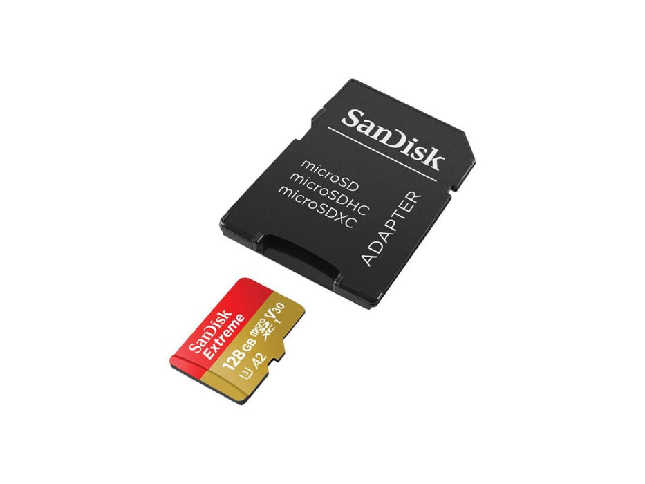 SanDisk 128GB Extreme MicroSDXC Flash Memory Card with Adapter