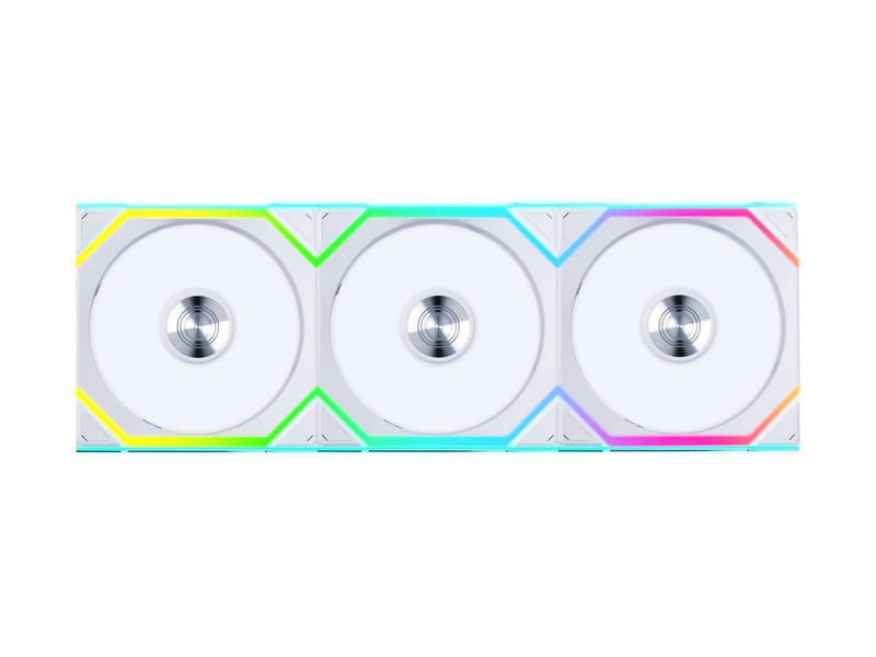Lian Li UNI Fan SL, Wireless 120, Triple Pack (Reverse Blade) White ARGB Case Fan, 2.4GHz Wireless Controller Included (12RSL1W3W)