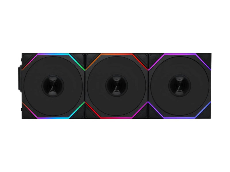 Lian Li UNI Fan TL 120 Wireless Case Fan, 2.4GHz Wireless Controller Included, Triple Pack, Black (12TL1W3B)