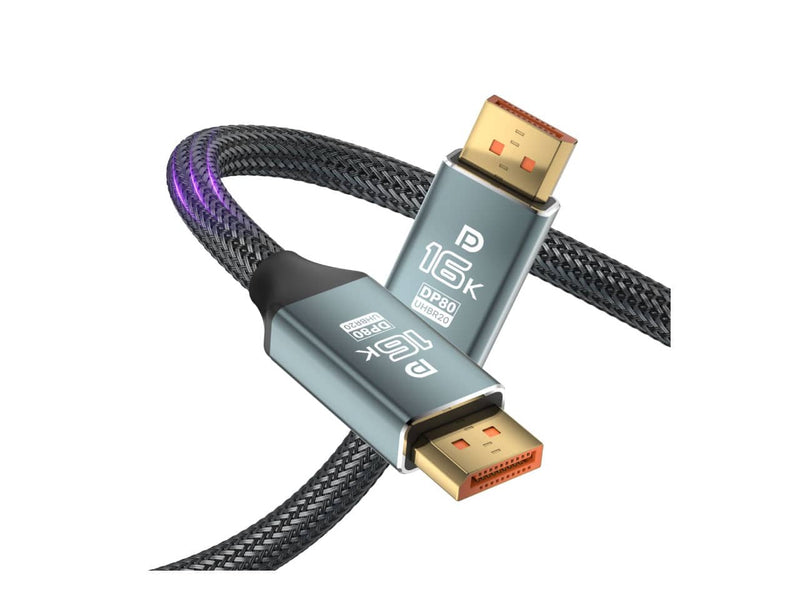 VisionSync 16k DisplayPort 2.1 Display Cable, 10ft (16K@60Hz, 8K@120Hz/, 4K@240Hz)
