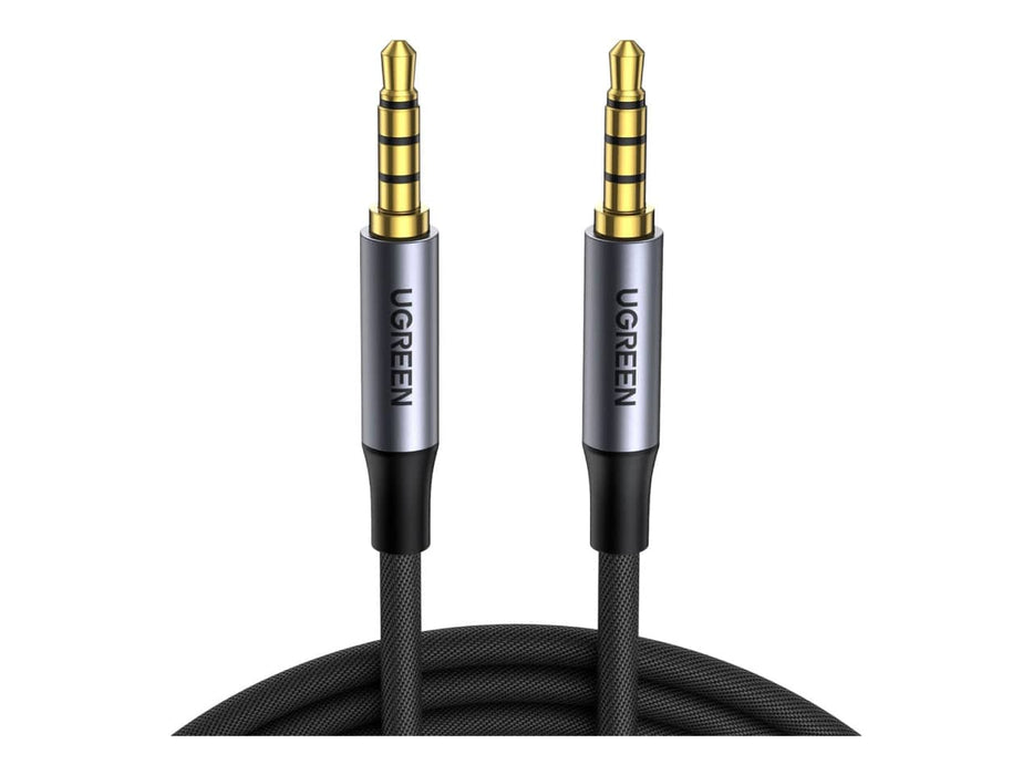 UGreen 3.5mm Audio Cable, Braided 4-Pole Hi-Fi Stereo, Male to Male, 3ft