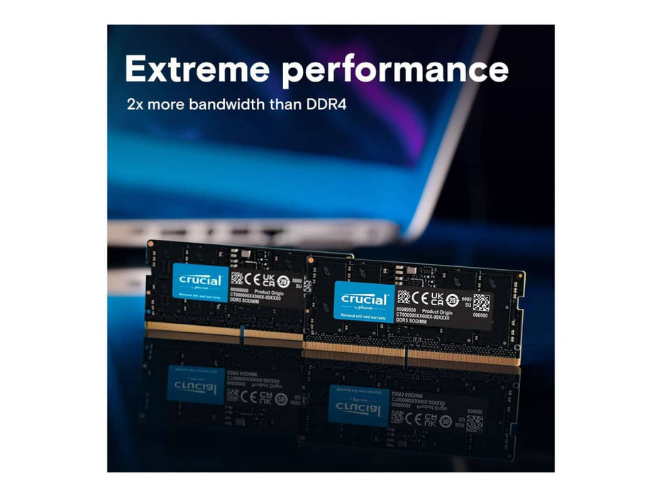Crucial 32GB (2x16GB) DDR5-5600 Laptop Memory (CT2K16G56C46S5)