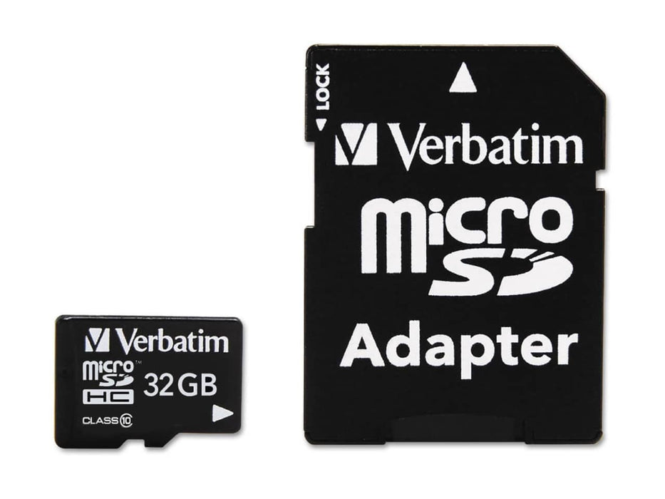 Verbatim 32GB Premium MicroSDHC Flash Memory Card with Adapter