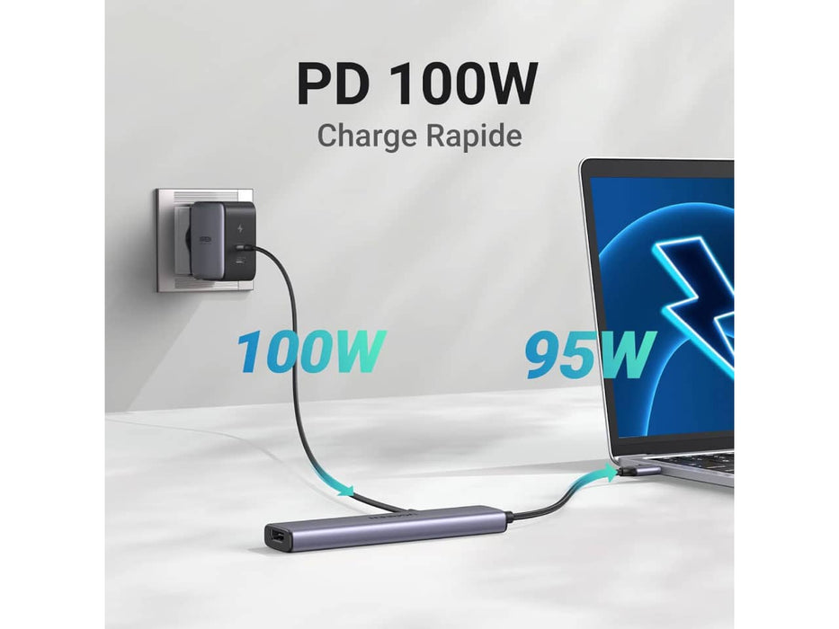 UGreen 5-in-1 USB-C Hub, 100W Power Delivery, 3x USB-A, USB-C, 4K HDMI