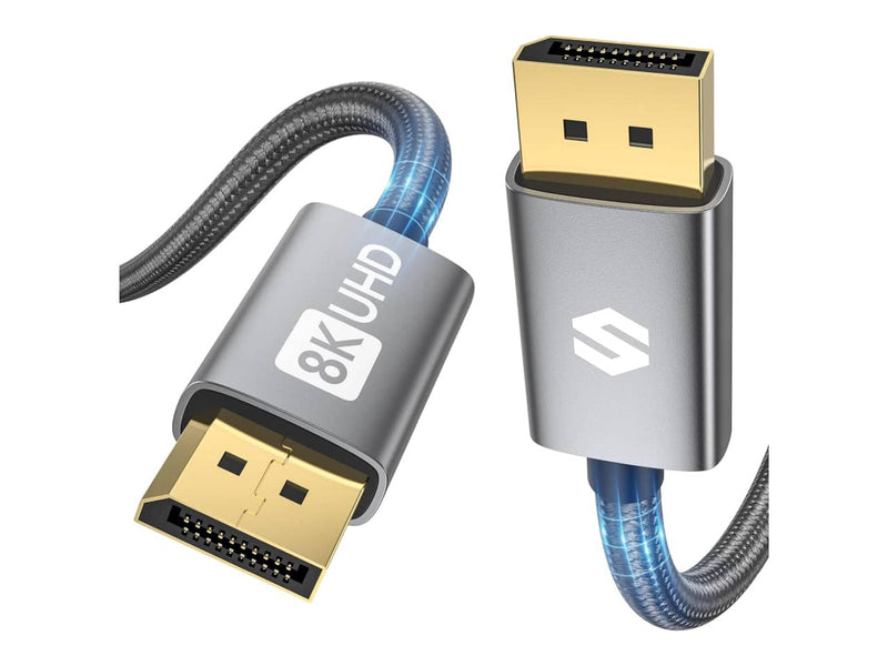 Silkland 8k DisplayPort 1.4 Display Cable, 10ft (8K@60Hz, 4K@144Hz/120Hz, 2K@240Hz)
