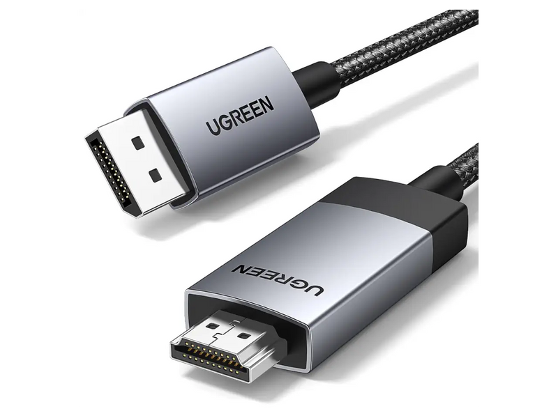 UGreen 8K DisplayPort to HDMI Cable, Unidirectional, 8K @ 60Hz, 4K @ 240Hz, DisplayPort 1.4 to HDMI 2.1, 6 FT