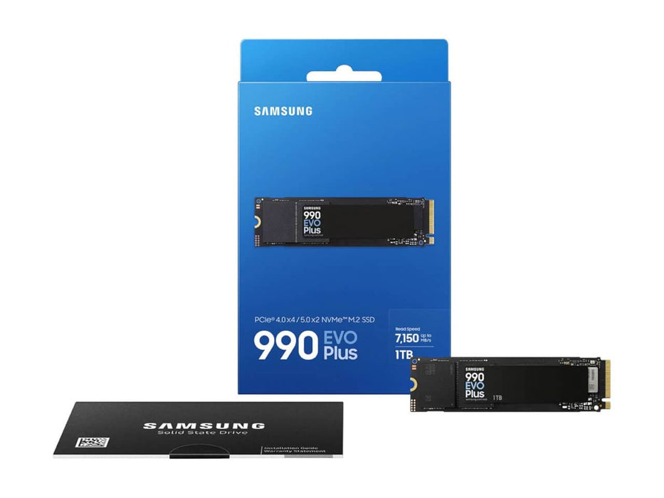 Samsung 990 EVO Plus 1TB PCIe 4.0 NVMe M.2 Solid State Drive (SSD), Read Speed up to 7,150MB/s (MZ-V9S1T0B/AM)