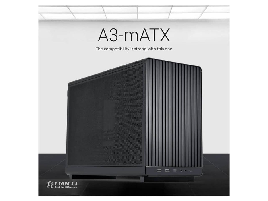 Lian Li A3-mATX 26.3L Micro Form Factor Computer Case, Black