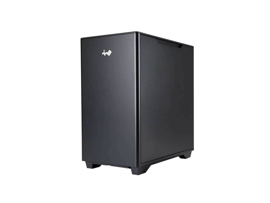 InWin A5 Computer Case, ATX Mid Tower, Tempered Glass, ARGB 120MM Rear Fan, Black (IW-CS-A5BLK-1AM120S)