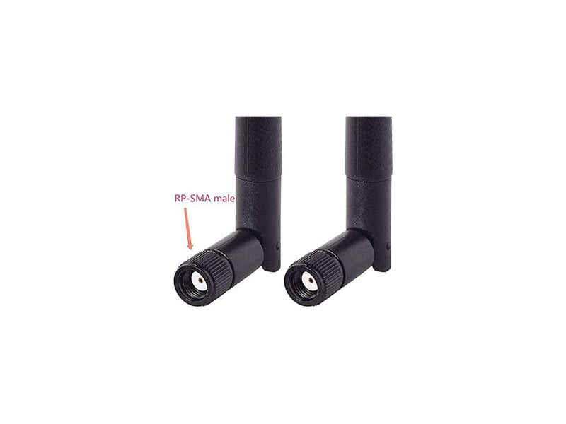 Bingfu M.2 Wi-Fi Antenna, 2.4GHz / 5GHz / 5.8GHz, 3dBi MIMO RP-SMA Male (2-pack) with 2x 12" NGFF PIEX4 to RP-SMA Cable