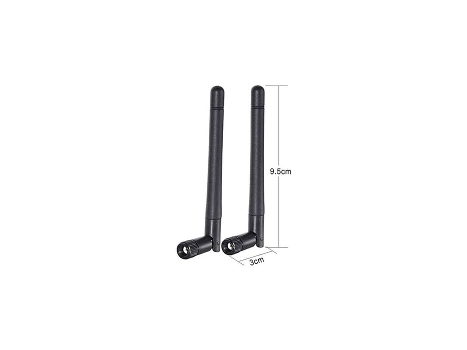 Bingfu M.2 Wi-Fi Antenna, 2.4GHz / 5GHz / 5.8GHz, 3dBi MIMO RP-SMA Male (2-pack) with 2x 12" NGFF PIEX4 to RP-SMA Cable