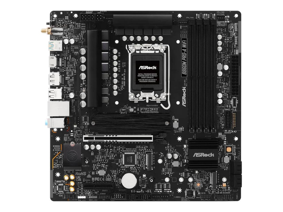ASRock B860M Pro-A WIFI Motherboard, Micro ATX, Intel LGA 1851, DDR5