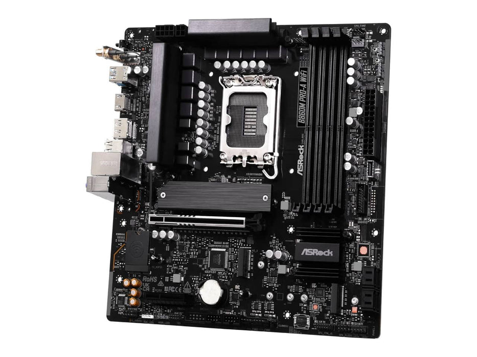ASRock B860M Pro-A WIFI Motherboard, Micro ATX, Intel LGA 1851, DDR5