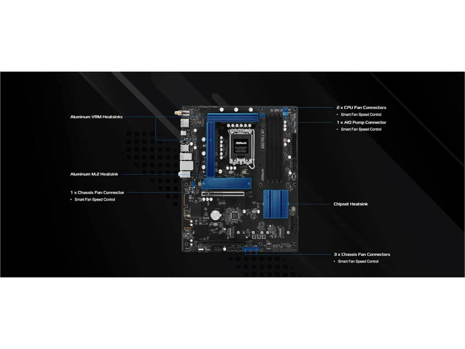 ASRock B860M Pro-A WIFI Motherboard, Micro ATX, Intel LGA 1851, DDR5