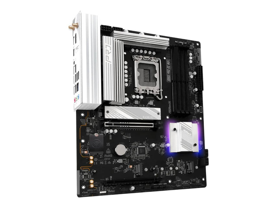ASRock B860 Pro RS WIFI Motherboard, ATX, Intel LGA 1851, DDR5