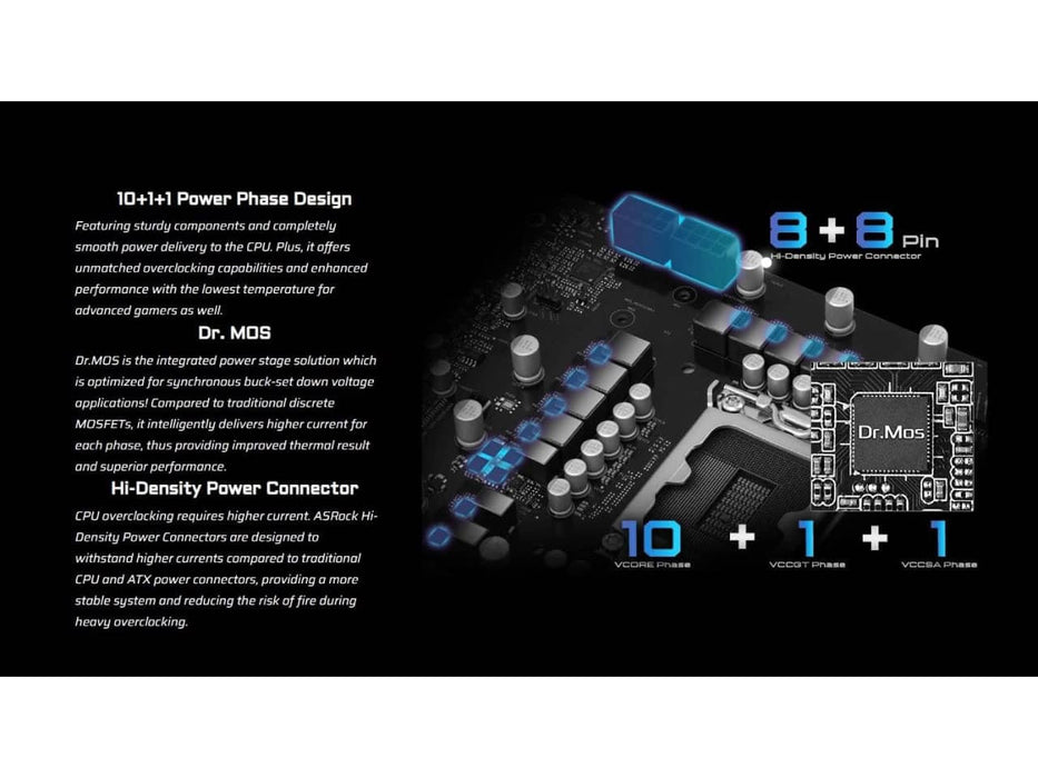 ASRock B860 Pro RS WIFI Motherboard, ATX, Intel LGA 1851, DDR5