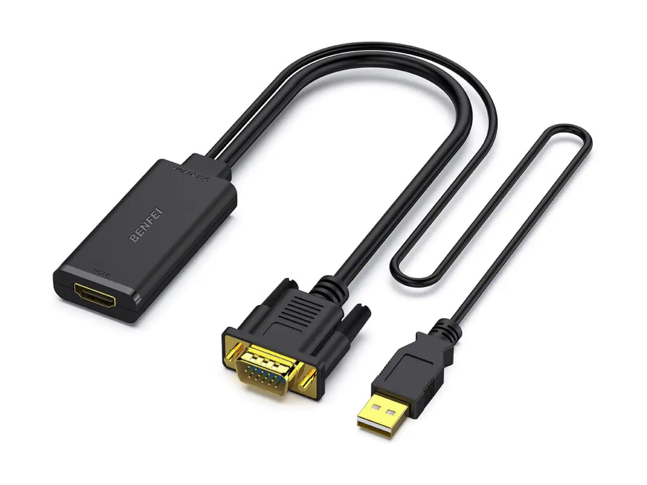 Benfei VGA to HDMI Adapter, 1080p Converter with Audio