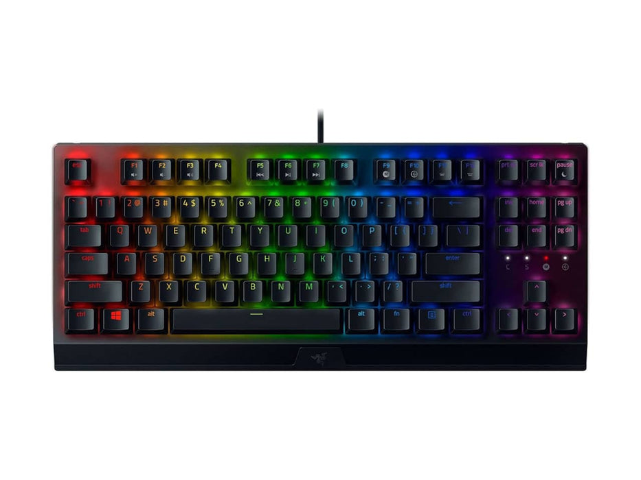 Razer BlackWidow V3 Tenkeyless (TKL) Mechanical Gaming Keyboard, Green Mechanical Switches, Chroma RGB (RZ03-03490200-R3U1)