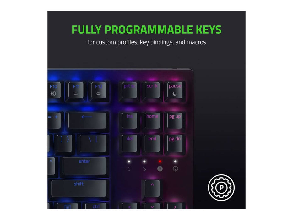 Razer BlackWidow V3 Tenkeyless (TKL) Mechanical Gaming Keyboard, Green Mechanical Switches, Chroma RGB (RZ03-03490200-R3U1)