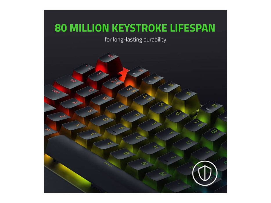 Razer BlackWidow V3 Tenkeyless (TKL) Mechanical Gaming Keyboard, Green Mechanical Switches, Chroma RGB (RZ03-03490200-R3U1)