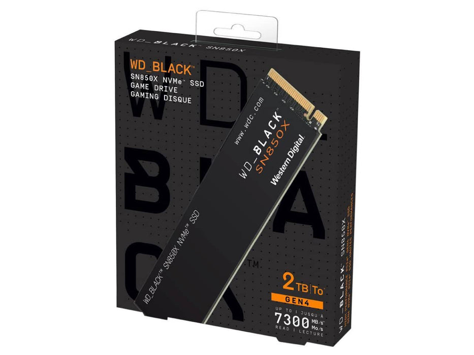 WD Black SN850X 2TB NVMe M.2 2280 PCIe 4.0 Solid State Drive (SSD) - WDS200T2X0E