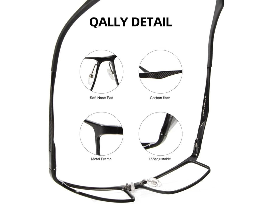 Qally Blue Light Filter Gaming Glasses (Unisex)