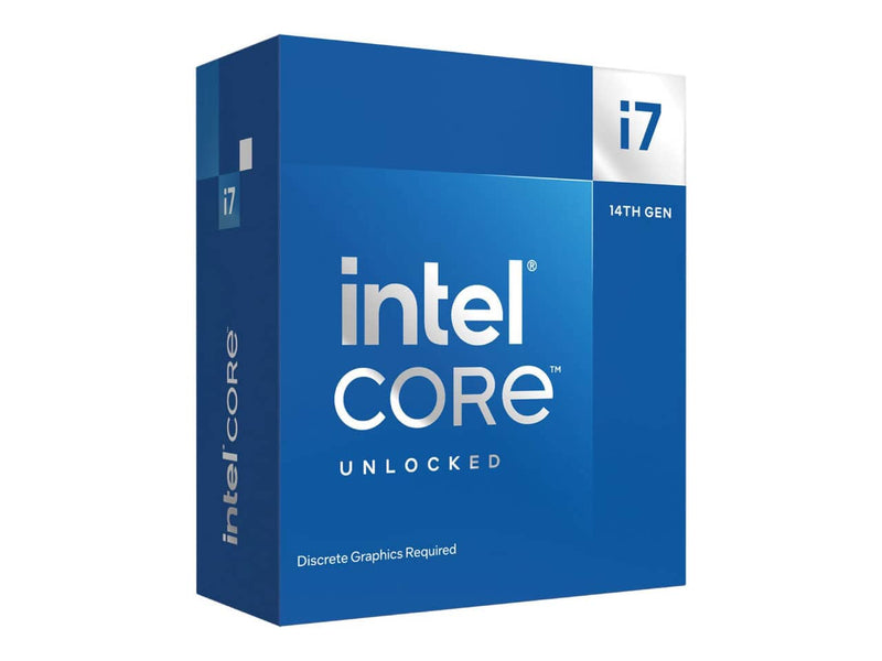 Intel Core i7-14700KF, LGA 1700 Socket, 14th Gen i7, 20-Core, No Integrated Graphics, Desktop Processor