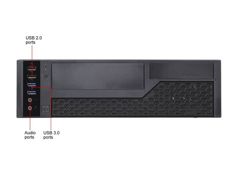 InWin Black Steel Micro ATX Mini Tower Computer Case (CE685.FH300TB3)