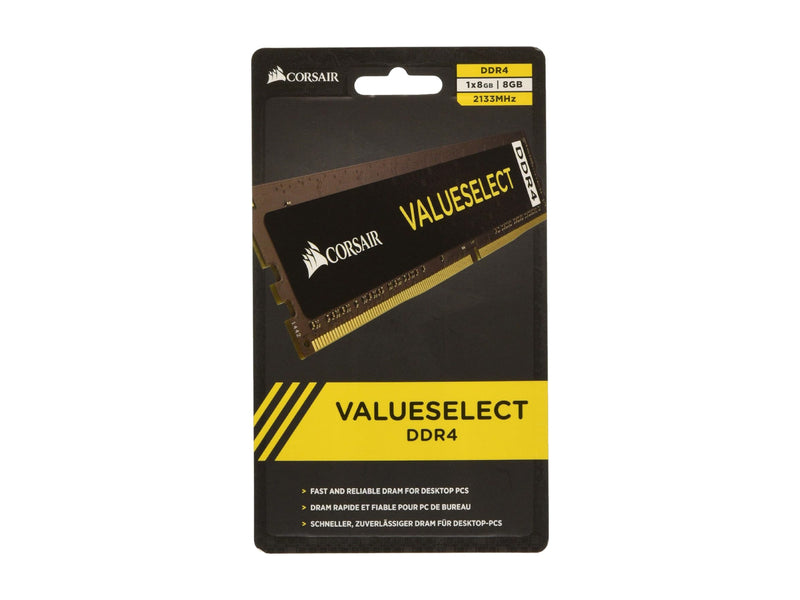Corsair ValueSelect DDR4 8GB (1x8GB) DDR4-2133 Desktop Memory (CMV8GX4M1A2133C15)