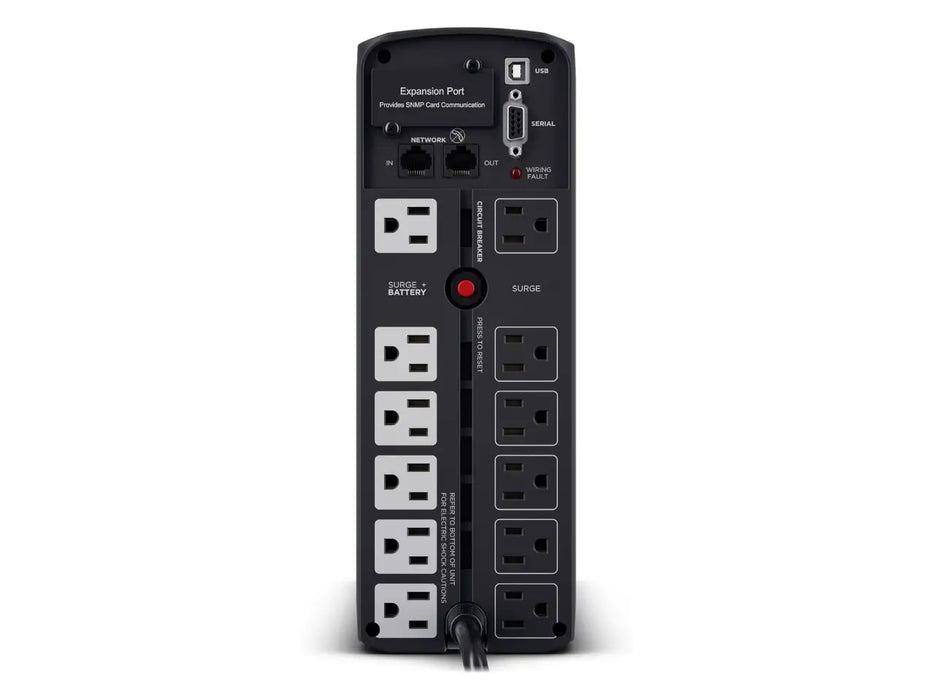 CyberPower PFC Sinewave UPS System, 1500VA/1000W, 12 Outlets, Mini Tower, Black (CP1500PFCLCD)