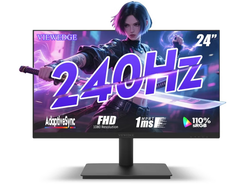 Viewedge CS2424FLA-P 24" FHD 1920x1080 Gaming Monitor, 240 Hz, FHD 1080p, 1 ms