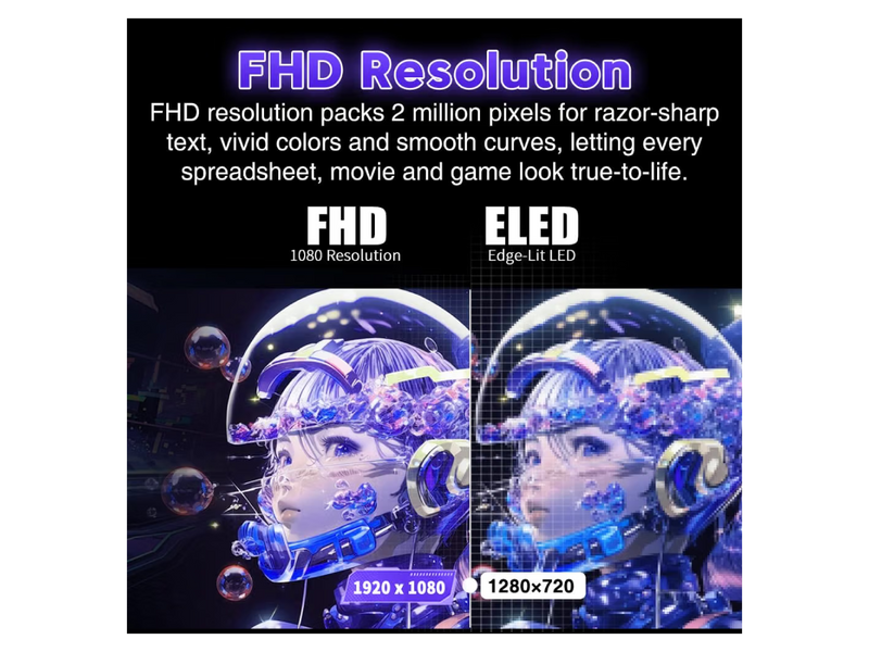Viewedge CS2424FLA-P 24" FHD 1920x1080 Gaming Monitor, 240 Hz, FHD 1080p, 1 ms