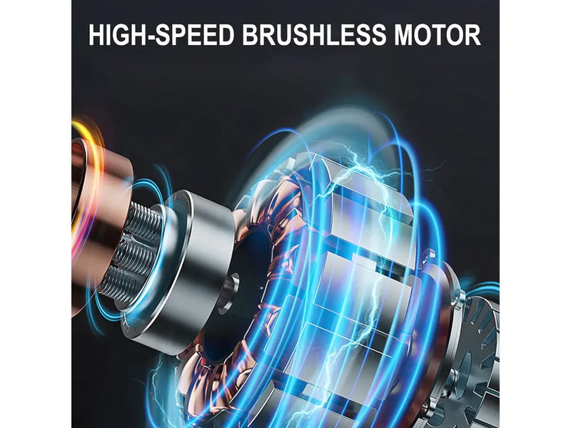 GekoGear Cyclone F1 Cordless 2-Way Air Blower, 110,000 RPM Brushless Motor, 8 Speed, Rechargeable USB-C, 5 Nozzles, LED Display