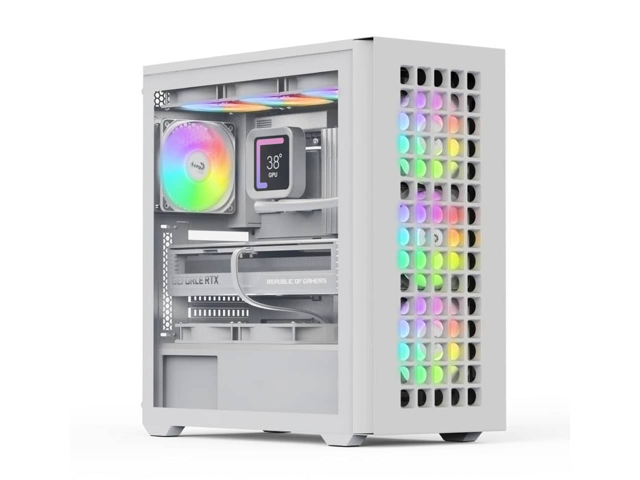 AeroCool D502A ATX Mid Tower Computer Case (D502A/White)